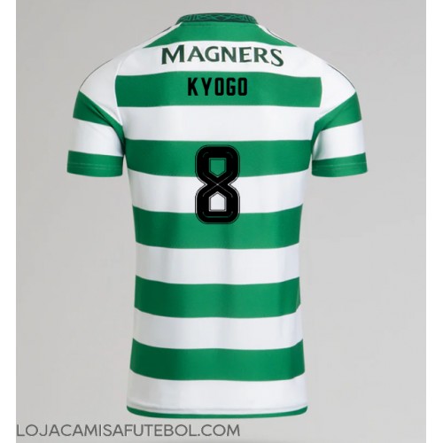 Camisa de Futebol Celtic Kyogo Furuhashi #8 Equipamento Principal 2024-25 Manga Curta